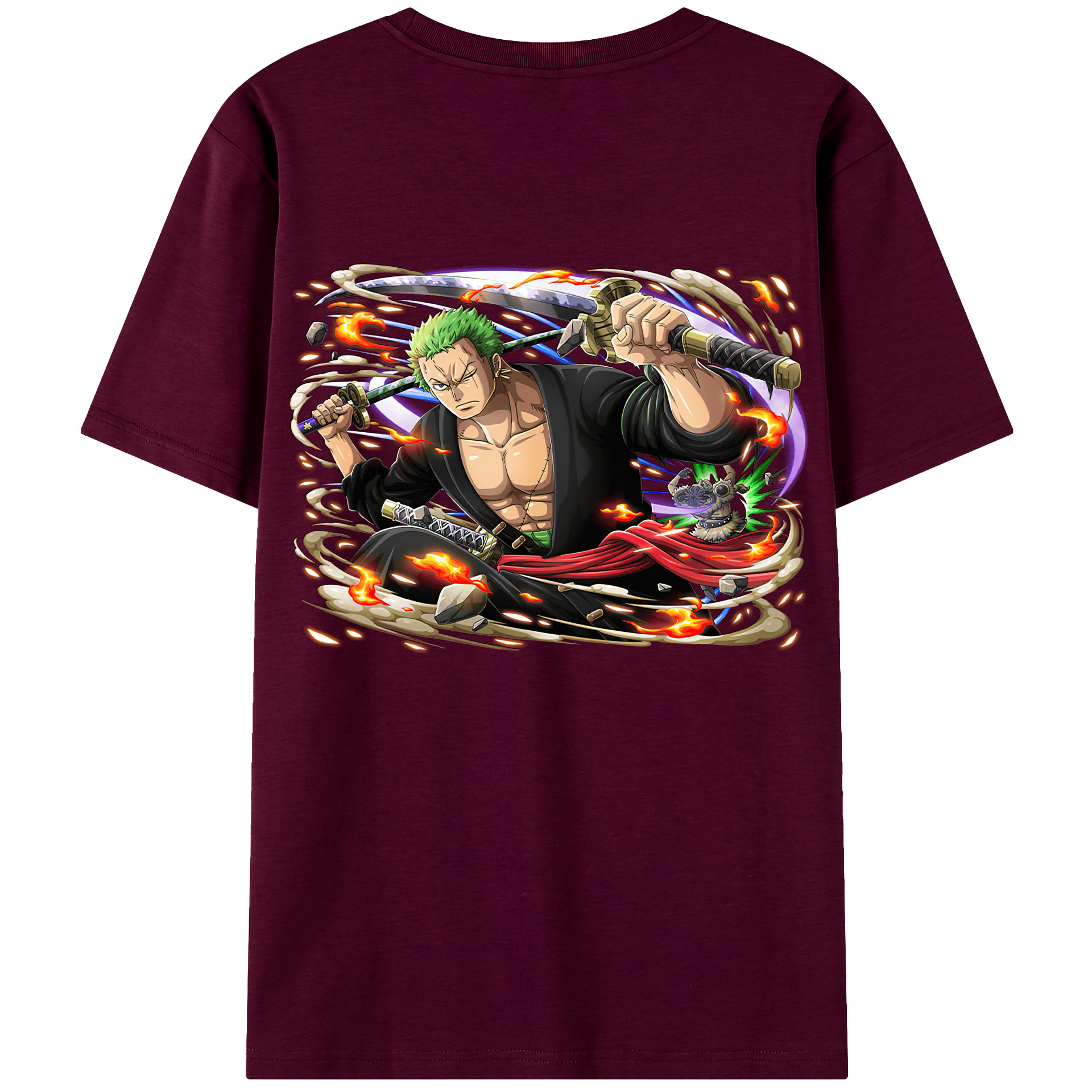 ワンピース ロロノア・ゾロ ONE PIECE Roronoa Zoro レディース半袖Tシャツ(バックプリント)